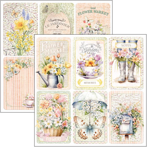 Scrapbooking Craft Papier Set 30x30cm - Ciao Bella - Flower Shop