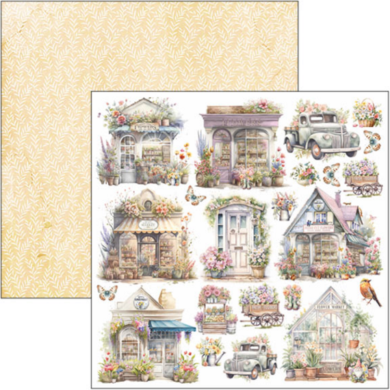 Scrapbooking Craft Papier Set 30x30cm - Ciao Bella - Flower Shop