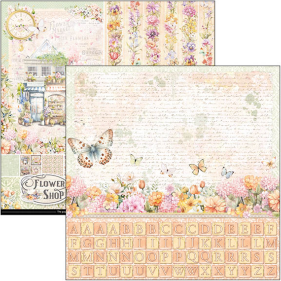 Scrapbooking Craft Papier Set 30x30cm - Ciao Bella - Flower Shop