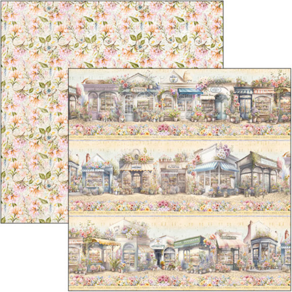 Scrapbooking Craft Papier Set 30x30cm - Ciao Bella - Flower Shop