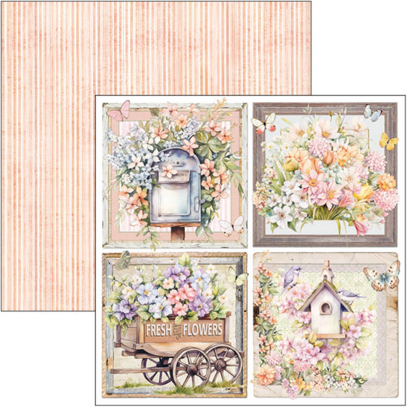 Scrapbooking Craft Papier Set 30x30cm - Ciao Bella - Flower Shop