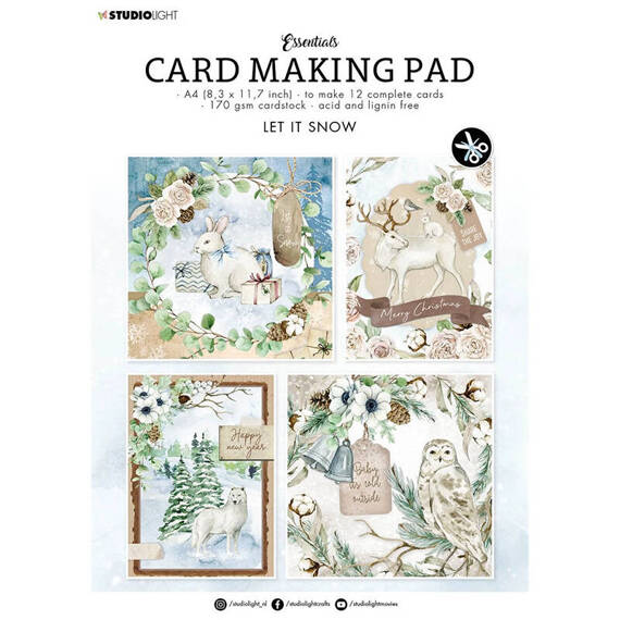 Scrapbooking Craft Papier Set and A4 elements - Let it Snow