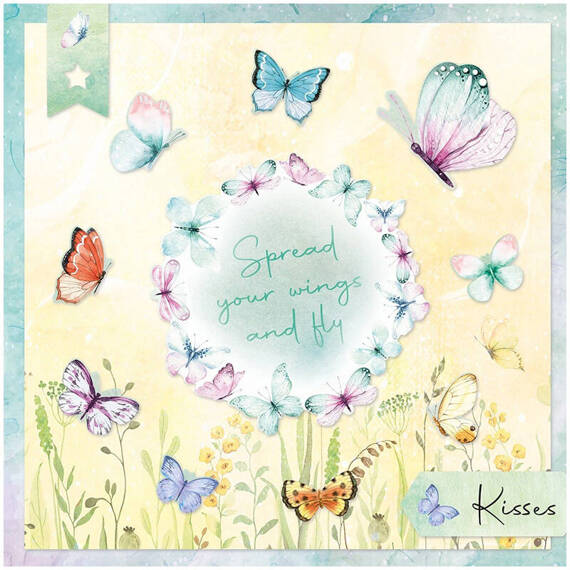 Scrapbooking Craft Papier Set and A4 pieces - Beautiful Butterfly