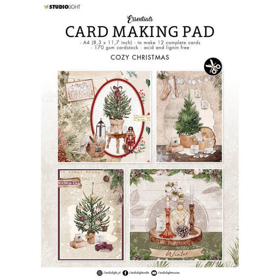 Scrapbooking Craft Papier Set and A4 pieces - Cozy Christmas