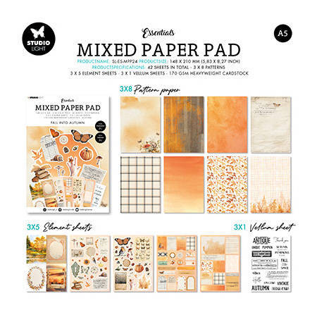 Scrapbooking Craft Papier Set and A5 elements - Fall into autumn