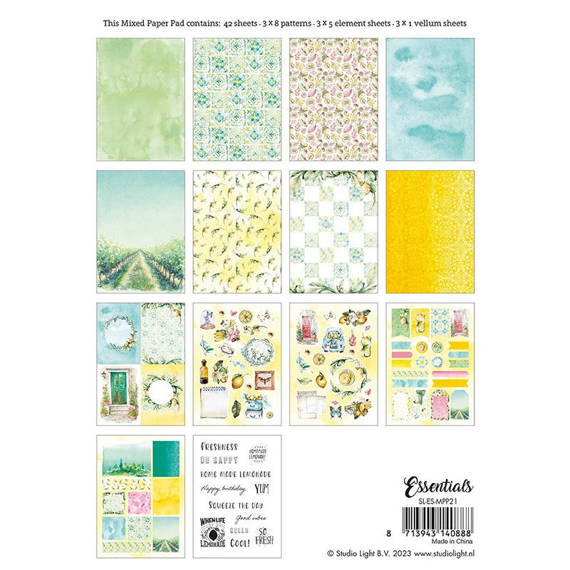 Scrapbooking Craft Papier Set and A5 elements - Fresh Citrus