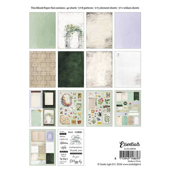 Scrapbooking Craft Papier Set and A5 elements - Vintage spring