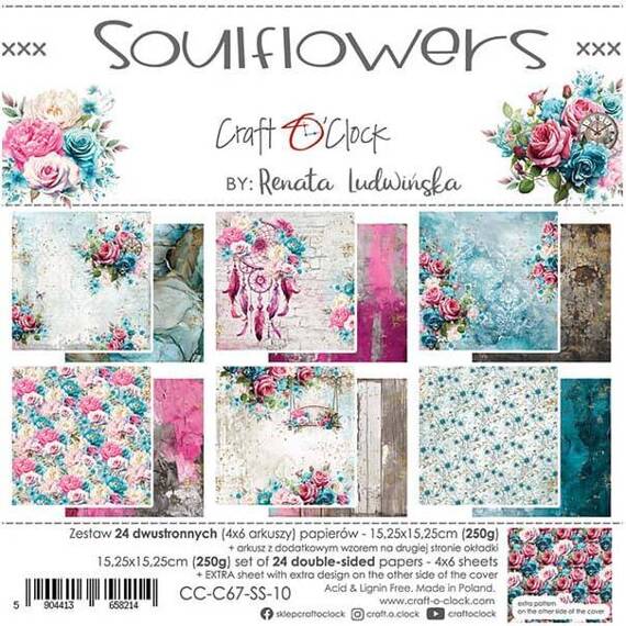 Scrapbooking Craft Papier Set for scrapbooking 15x15 - Craft o'clock - Soulflowers