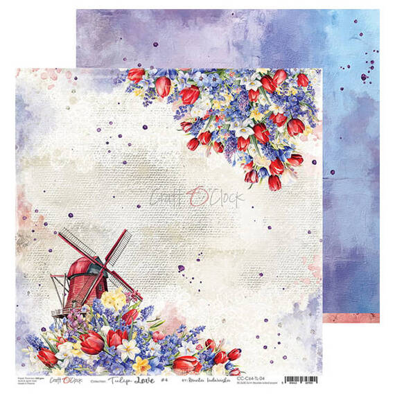 Scrapbooking Craft Papier Set for scrapbooking 15x15 - Craft o'clock - Tulip Love