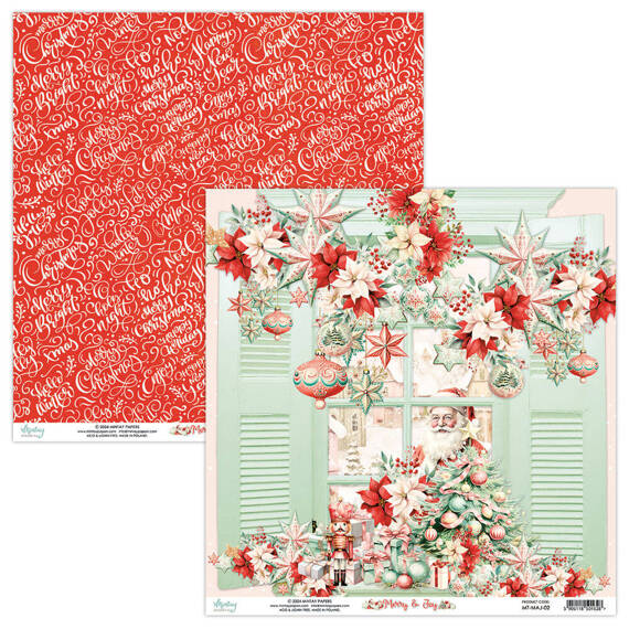 Scrapbooking Craft Papier Set for scrapbooking 15x15 - Mintay - Merry &amp; Joy