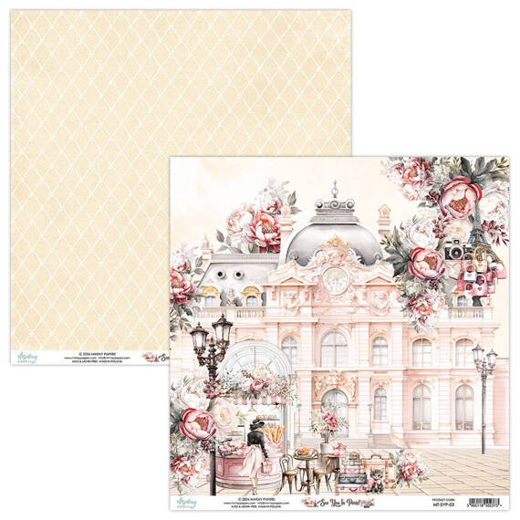 Scrapbooking Craft Papier Set for scrapbooking 15x15 - Mintay - See You In Paris