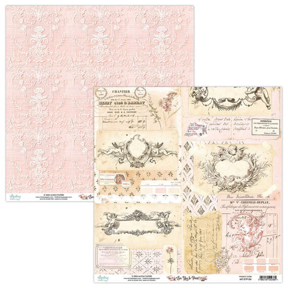 Scrapbooking Craft Papier Set for scrapbooking 15x15 - Mintay - See You In Paris