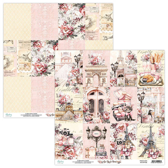 Scrapbooking Craft Papier Set for scrapbooking 15x15 - Mintay - See You In Paris