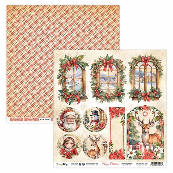 Scrapbooking Craft Papier Set for scrapbooking 15x15 - SCRAPBOYS - Happy Christmas