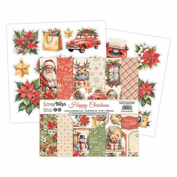 Scrapbooking Craft Papier Set for scrapbooking 15x15 - SCRAPBOYS - Happy Christmas