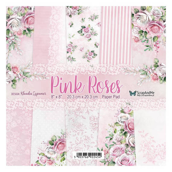 Scrapbooking Craft Papier Set for scrapbooking 20x20 - Scrapandme - Pink Roses