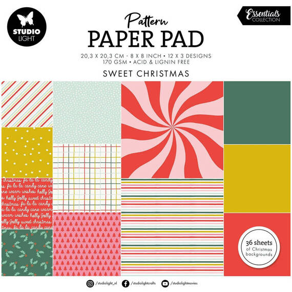 Scrapbooking Craft Papier Set for scrapbooking 20x20 - StudioLight - Sweet Christmas