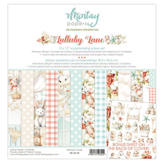 Scrapbooking Craft Papier Set for scrapbooking 30x30 - Mintay - Lullaby Lane