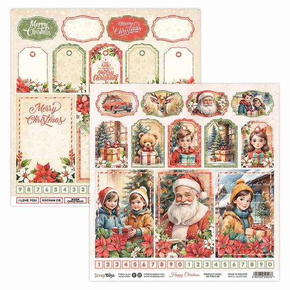 Scrapbooking Craft Papier Set for scrapbooking 30x30 - SCRAPBOYS - Happy Christmas