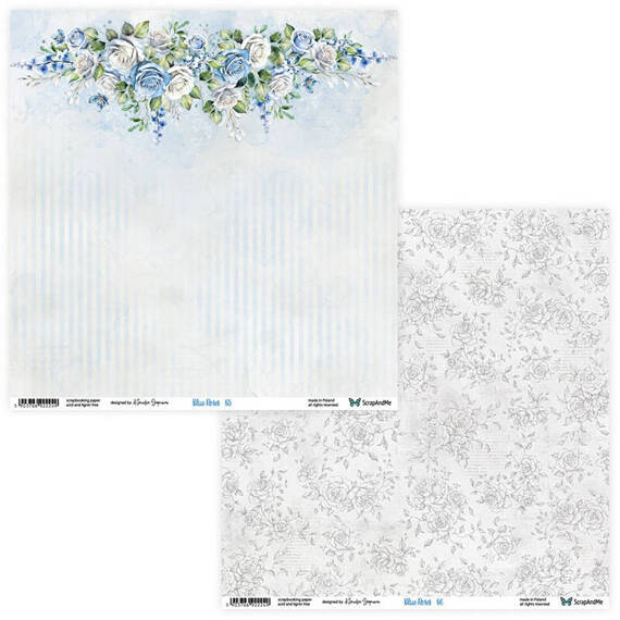 Scrapbooking Craft Papier Set for scrapbooking 30x30 - ScrapAndMe - Blue Roses