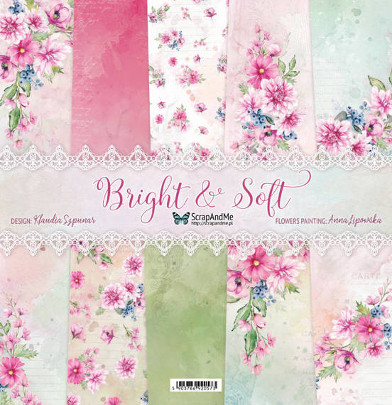 Scrapbooking Craft Papier Set for scrapbooking 30x30 - ScrapAndMe - Bright &amp; Soft