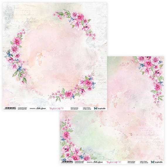 Scrapbooking Craft Papier Set for scrapbooking 30x30 - ScrapAndMe - Bright &amp; Soft