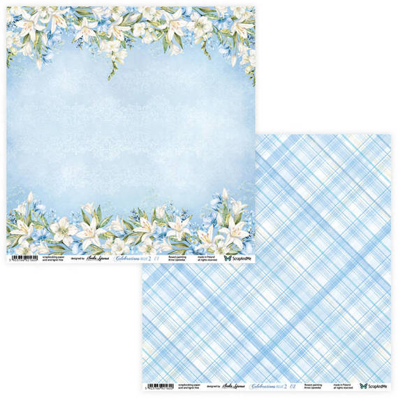 Scrapbooking Craft Papier Set for scrapbooking 30x30 - ScrapAndMe - Celebrations Blue 2