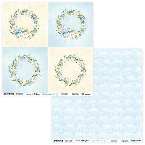 Scrapbooking Craft Papier Set for scrapbooking 30x30 - ScrapAndMe - Celebrations Blue 2