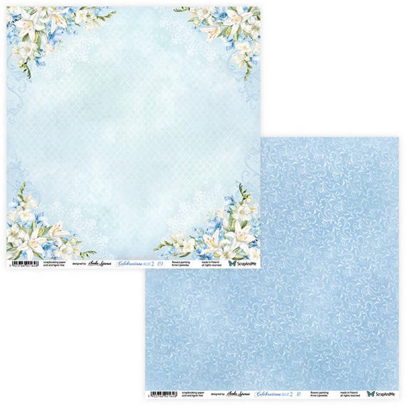 Scrapbooking Craft Papier Set for scrapbooking 30x30 - ScrapAndMe - Celebrations Blue 2