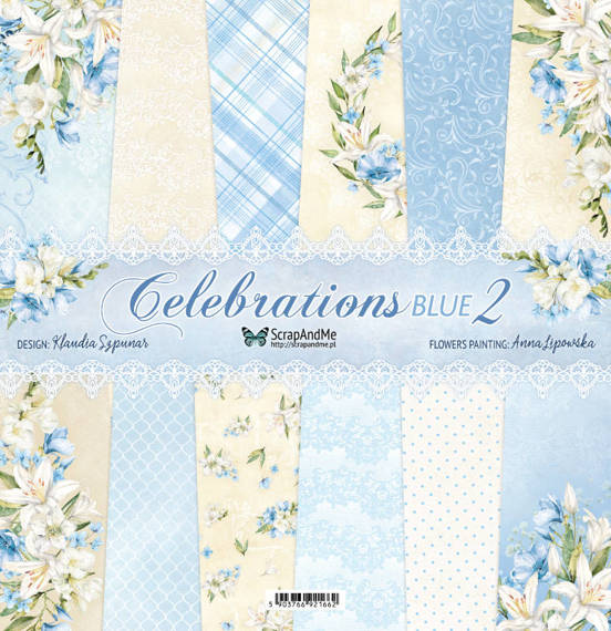 Scrapbooking Craft Papier Set for scrapbooking 30x30 - ScrapAndMe - Celebrations Blue 2