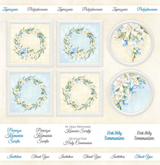 Scrapbooking Craft Papier Set for scrapbooking 30x30 - ScrapAndMe - Celebrations Blue 2