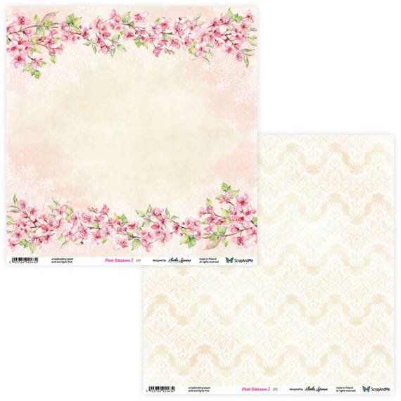 Scrapbooking Craft Papier Set for scrapbooking 30x30 - ScrapAndMe - Pink Blossom 2