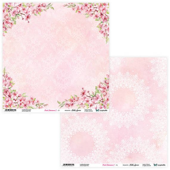 Scrapbooking Craft Papier Set for scrapbooking 30x30 - ScrapAndMe - Pink Blossom 2