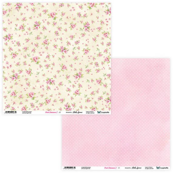 Scrapbooking Craft Papier Set for scrapbooking 30x30 - ScrapAndMe - Pink Blossom 2