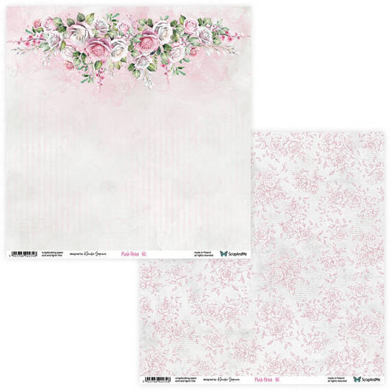 Scrapbooking Craft Papier Set for scrapbooking 30x30 - ScrapAndMe - Pink Roses