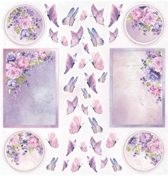 Scrapbooking Craft Papier Set for scrapbooking 30x30 - ScrapAndMe - Spring Purple