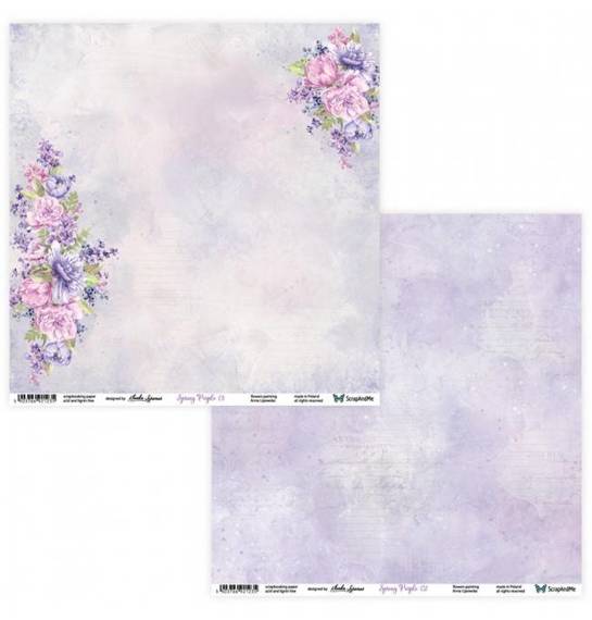 Scrapbooking Craft Papier Set for scrapbooking 30x30 - ScrapAndMe - Spring Purple