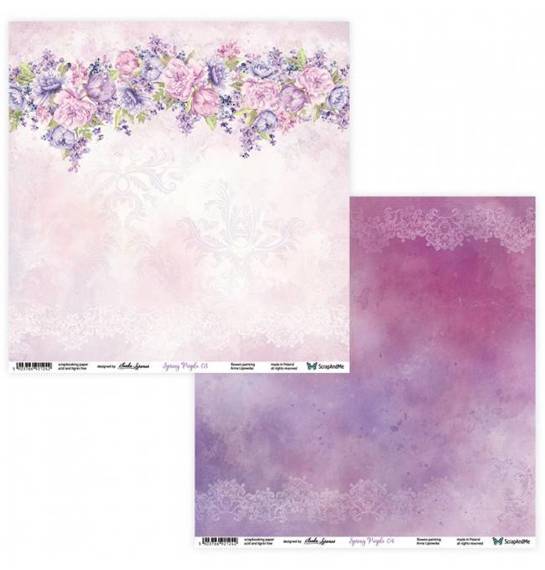 Scrapbooking Craft Papier Set for scrapbooking 30x30 - ScrapAndMe - Spring Purple