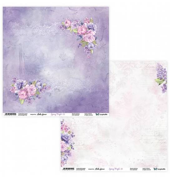 Scrapbooking Craft Papier Set for scrapbooking 30x30 - ScrapAndMe - Spring Purple