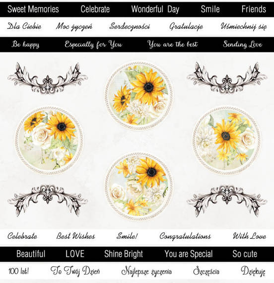 Scrapbooking Craft Papier Set for scrapbooking 30x30 - ScrapAndMe - Sunflowers