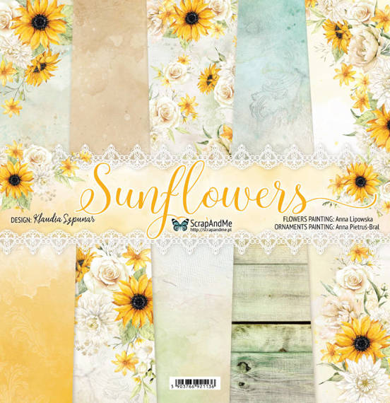 Scrapbooking Craft Papier Set for scrapbooking 30x30 - ScrapAndMe - Sunflowers