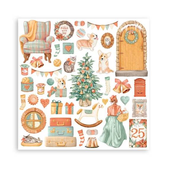 Scrapbooking Craft Papier Set for scrapbooking 30x30 - Stamperia - All Around Christmas