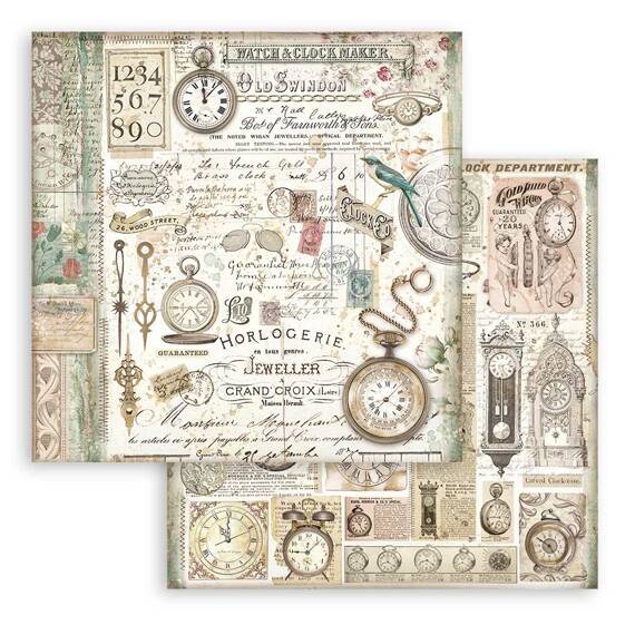 Scrapbooking Craft Papier Set for scrapbooking 30x30 - Stamperia - Brocante Antique