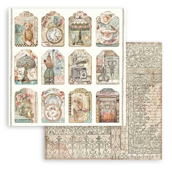 Scrapbooking Craft Papier Set for scrapbooking 30x30 - Stamperia - Brocante Antique