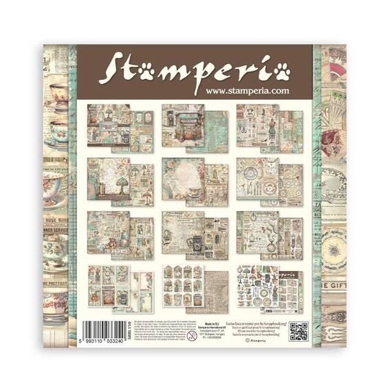 Scrapbooking Craft Papier Set for scrapbooking 30x30 - Stamperia - Brocante Antique