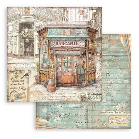 Scrapbooking Craft Papier Set for scrapbooking 30x30 - Stamperia - Brocante Antique