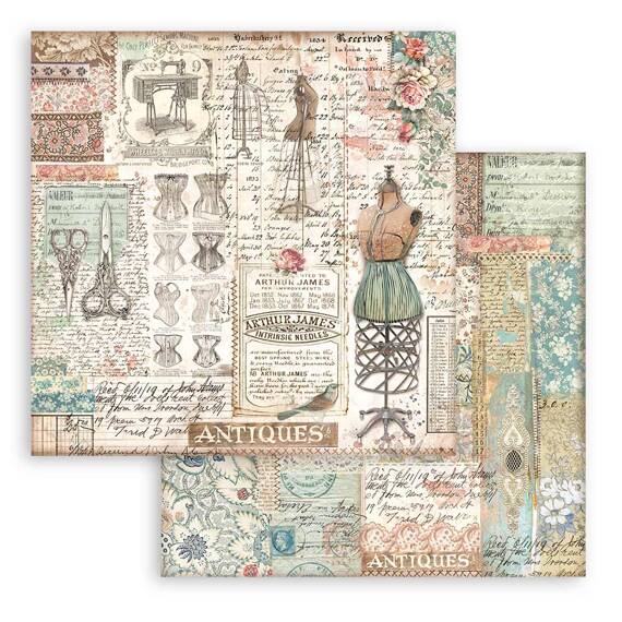 Scrapbooking Craft Papier Set for scrapbooking 30x30 - Stamperia - Brocante Antique