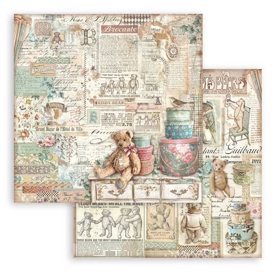 Scrapbooking Craft Papier Set for scrapbooking 30x30 - Stamperia - Brocante Antique