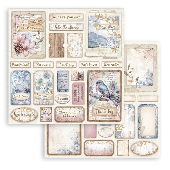 Scrapbooking Craft Papier Set for scrapbooking 30x30 - Stamperia - Dewdrops