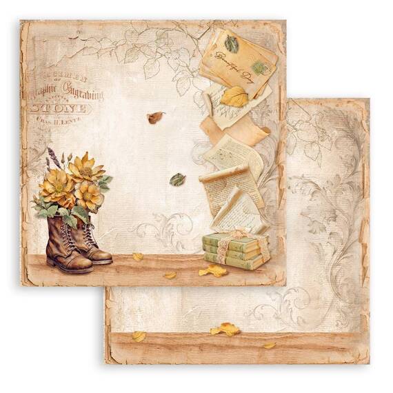 Scrapbooking Craft Papier Set for scrapbooking 30x30 - Stamperia - Golden harmony